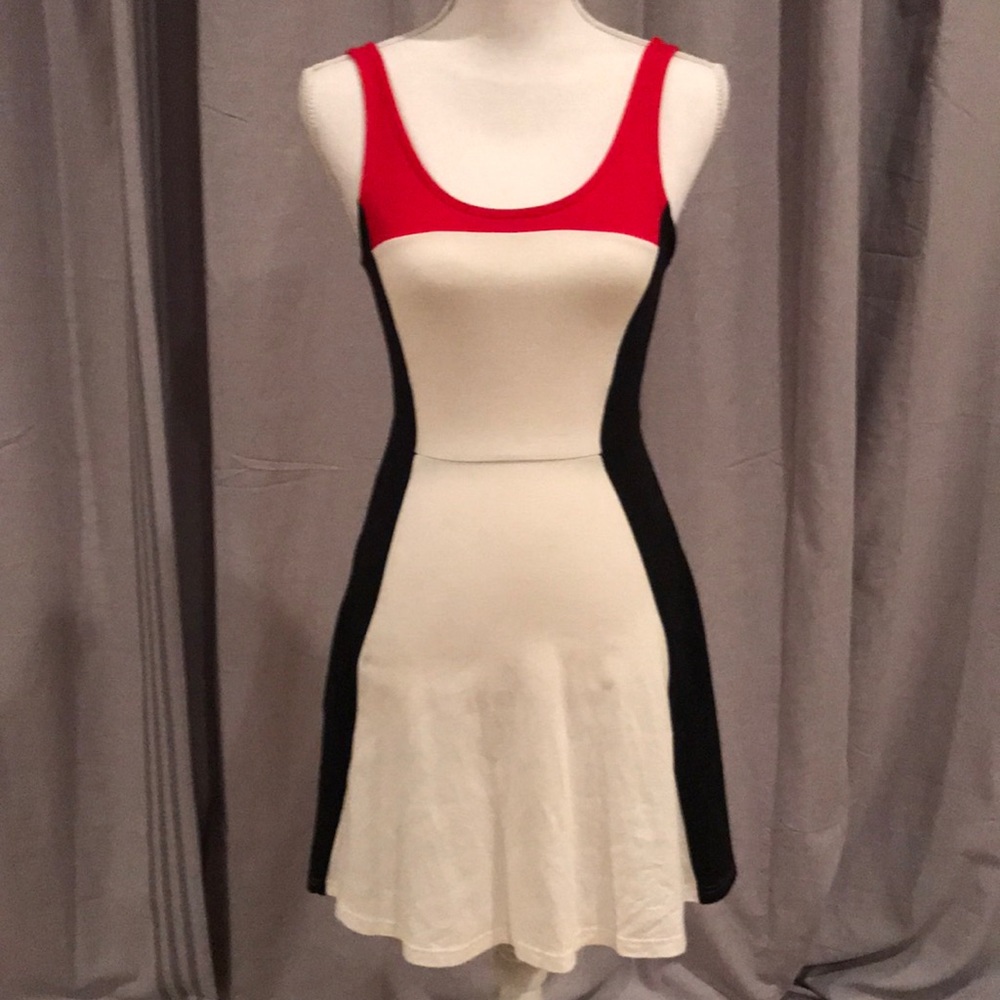 Express A Line Color Block Dress